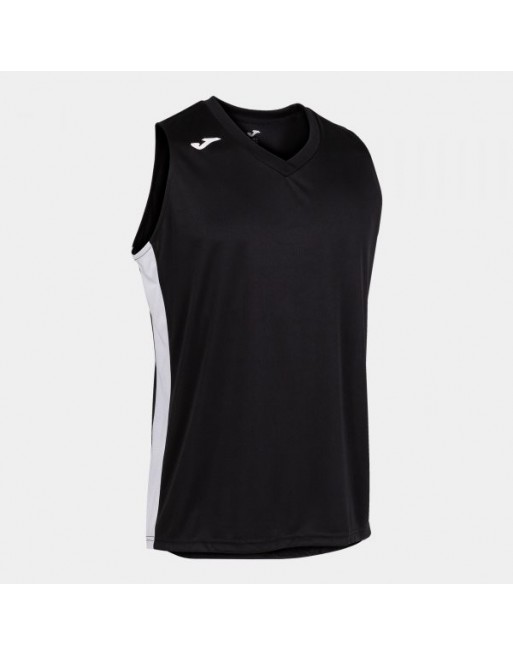 CANCHA III T-SHIRT WHITE-BLACK SLEEVELESS
