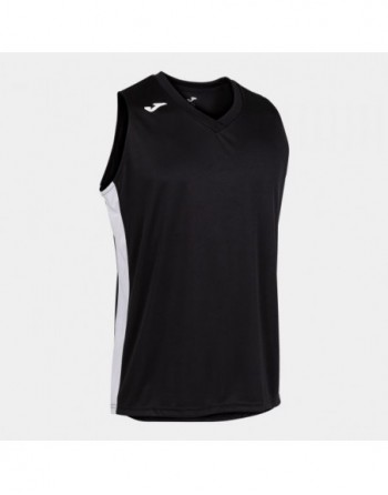 CANCHA III T-SHIRT WHITE-BLACK SLEEVELESS