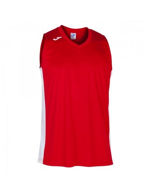 CANCHA III T-SHIRT RED-WHITE SLEEVELESS