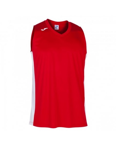 CANCHA III T-SHIRT RED-WHITE SLEEVELESS