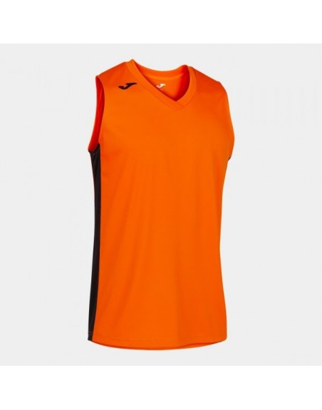 CANCHA III T-SHIRT ORANGE-BLACK SLEEVELESS