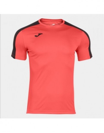 ACADEMY SHORT SLEEVE T-SHIRT FLUOR CORAL-BLACK