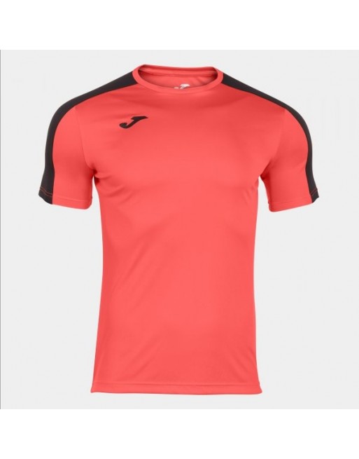 ACADEMY SHORT SLEEVE T-SHIRT FLUOR CORAL-BLACK