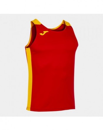 RECORD II TANK TOP RED YELLOW