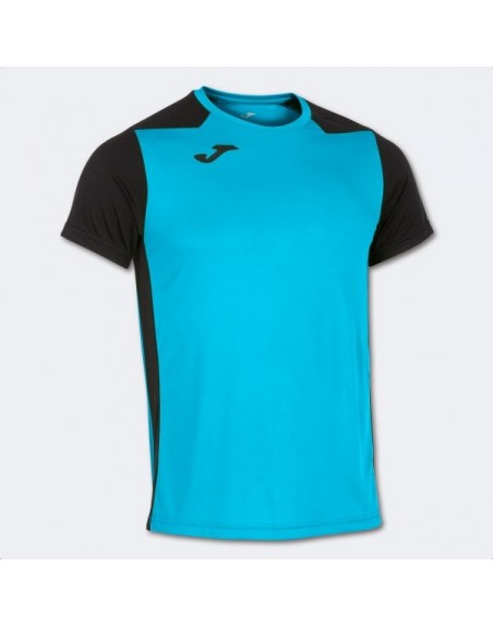 RECORD II SHORT SLEEVE T-SHIRT FLUOR TURQUOISE-NAVY