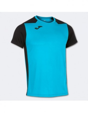 RECORD II SHORT SLEEVE T-SHIRT FLUOR TURQUOISE-NAVY