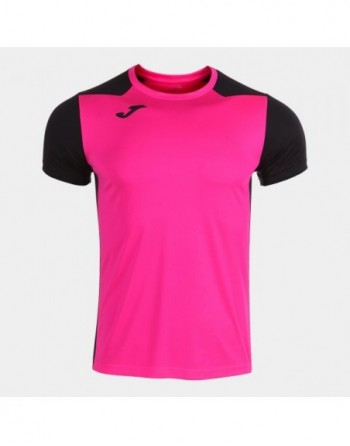 RECORD II SHORT SLEEVE T-SHIRT FLUOR PINK BLACK