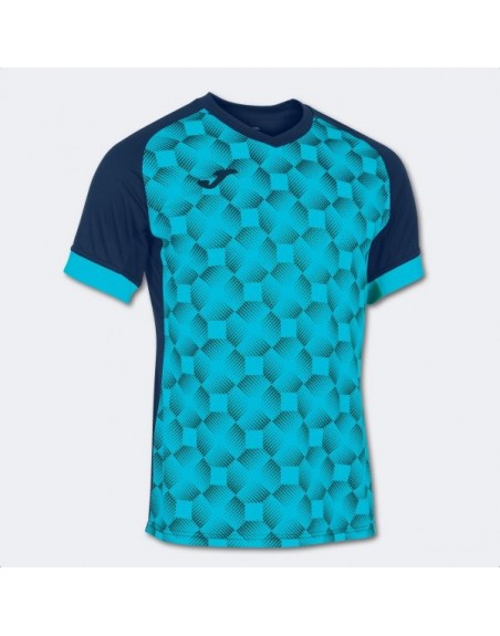 SUPERNOVA III SHORT SLEEVE T-SHIRT NAVY FLUOR TURQUOISE