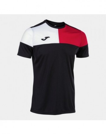 CREW V SHORT SLEEVE T-SHIRT BLACK RED WHITE