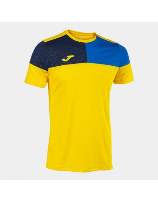 CREW V SHORT SLEEVE T-SHIRT YELLOW ROYAL NAVY