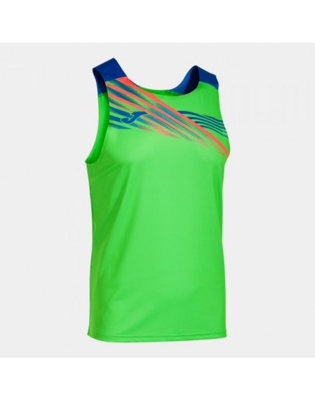 ELITE X SLEEVELESS SHIRT FLUOR GREEN ROYAL