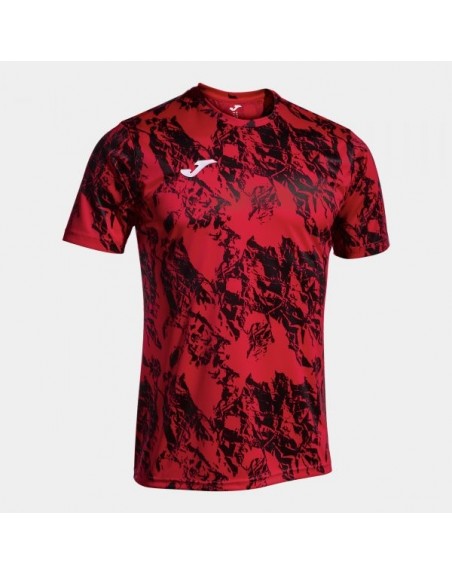 LION SHORT SLEEVE T-SHIRT RED BLACK