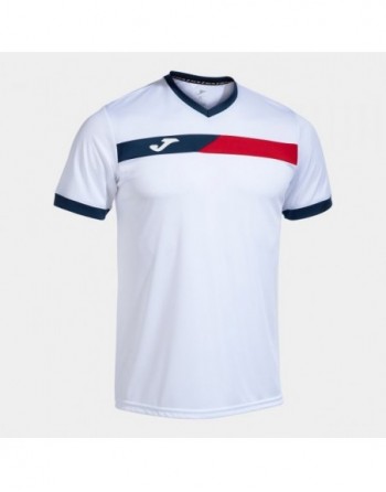 COURT SHORT SLEEVE T-SHIRT WHITE RED NAVY