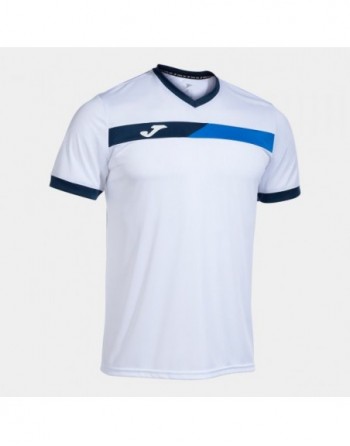 COURT SHORT SLEEVE T-SHIRT WHITE ROYAL NAVY