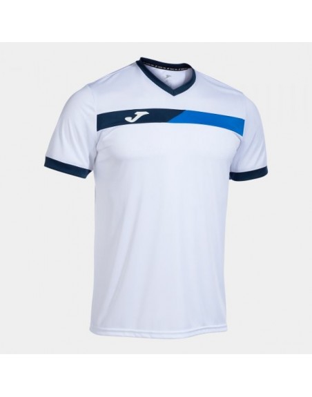 COURT SHORT SLEEVE T-SHIRT WHITE ROYAL NAVY