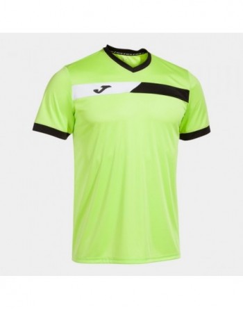 COURT SHORT SLEEVE T-SHIRT LIME BLACK WHITE