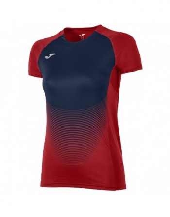 CAMISETA ELITE VI ROJO-MARINO M/C MUJER