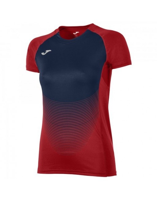 CAMISETA ELITE VI ROJO-MARINO M/C MUJER