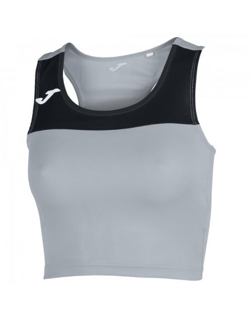 T-SHIRT RACE WOMAN MELANGE-BLACK SLEEVELESS