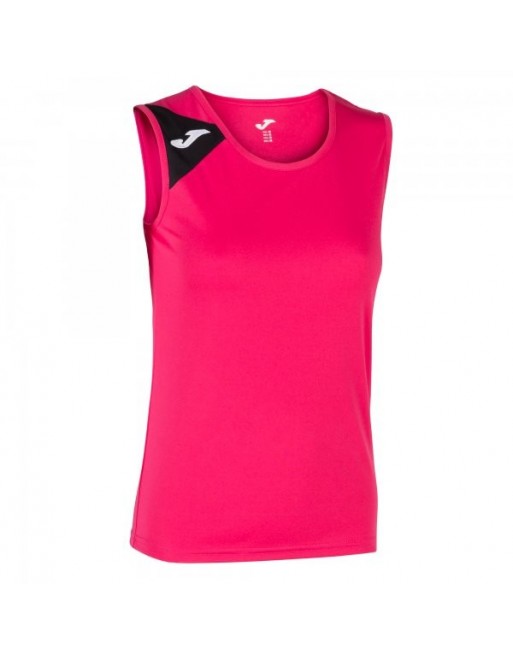 TSHIRT SPIKE FUCHSIA-BLACK SLEEVELESS