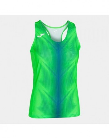 OLIMPIA T-SHIRT FLUOR GREEN-ROYAL SLEEVELESS WOMAN
