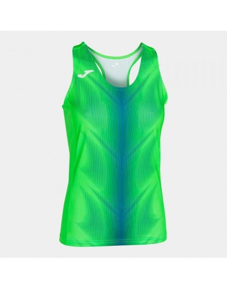 OLIMPIA T-SHIRT FLUOR GREEN-ROYAL SLEEVELESS WOMAN