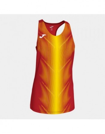OLIMPIA T-SHIRT RED-YELLOW SLEEVELESS WOMAN
