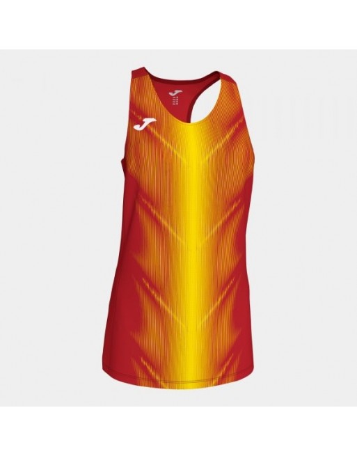 OLIMPIA T-SHIRT RED-YELLOW SLEEVELESS WOMAN