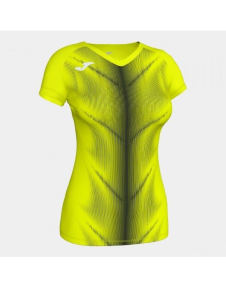 OLIMPIA T-SHIRT FLUOR YELLOW-BLACK S/S WOMAN