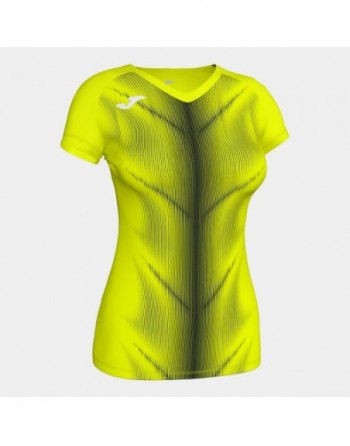OLIMPIA T-SHIRT FLUOR YELLOW-BLACK S/S WOMAN