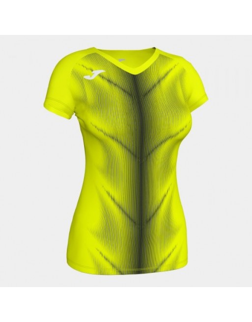 OLIMPIA T-SHIRT FLUOR YELLOW-BLACK S/S WOMAN