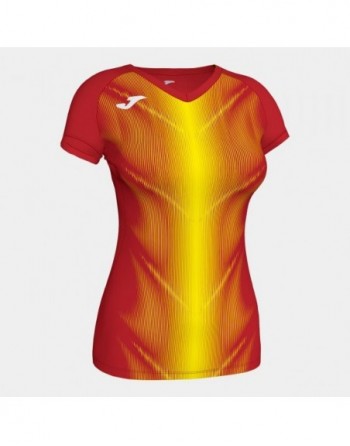 OLIMPIA T-SHIRT RED-YELLOW S/S WOMAN