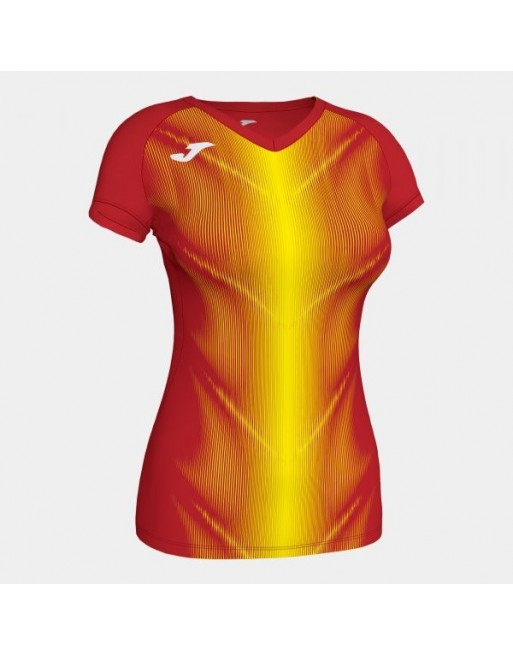 OLIMPIA T-SHIRT RED-YELLOW S/S WOMAN