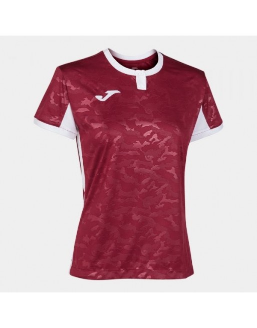 TOLETUM II T-SHIRT BURGUNDY-WHITE S/S