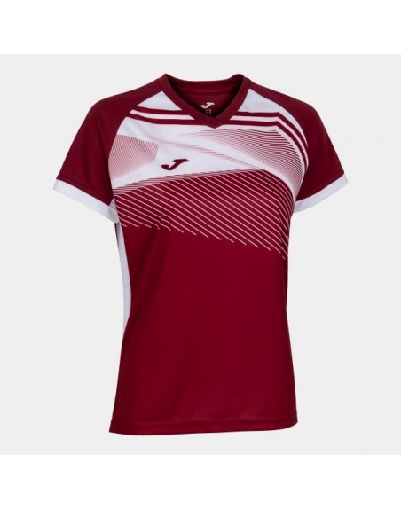SUPERNOVA II T-SHIRT BURGUNDY-WHITE S/S