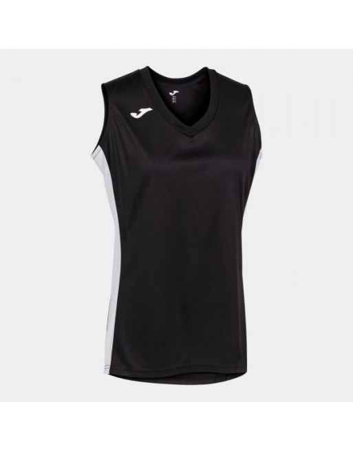 CANCHA III T-SHIRT WHITE-BLACK SLEEVELESS