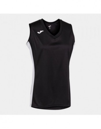 CANCHA III T-SHIRT WHITE-BLACK SLEEVELESS