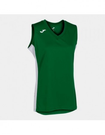 CANCHA III T-SHIRT GREEN-WHITE SLEEVELESS