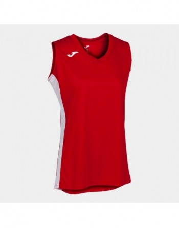 CANCHA III T-SHIRT RED-WHITE SLEEVELESS