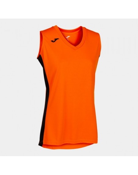 CANCHA III T-SHIRT ORANGE-BLACK SLEEVELESS