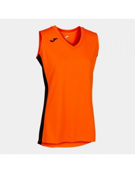 CANCHA III T-SHIRT ORANGE-BLACK SLEEVELESS
