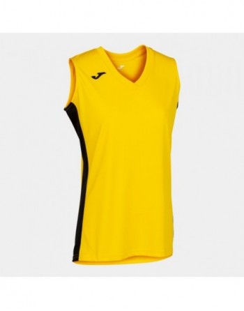 CANCHA III T-SHIRT YELLOW-BLACK SLEEVELESS