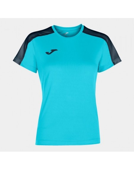 ACADEMY T-SHIRT FLUOR TURQUOISE-DARK NAVY S/S