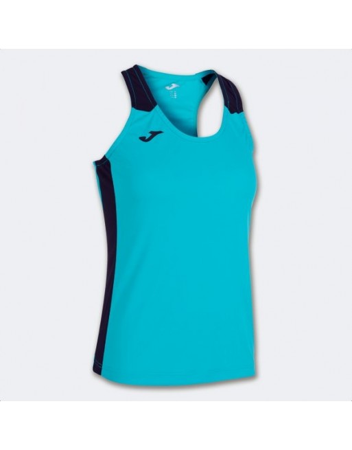 RECORD II TANK TOP FLUOR TURQUOISE-NAVY