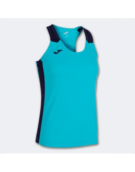 RECORD II TANK TOP FLUOR TURQUOISE-NAVY