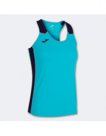 RECORD II TANK TOP FLUOR TURQUOISE-NAVY