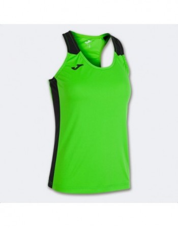 RECORD II TANK TOP FLUOR GREEN BLACK