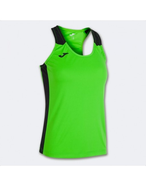RECORD II TANK TOP FLUOR GREEN BLACK
