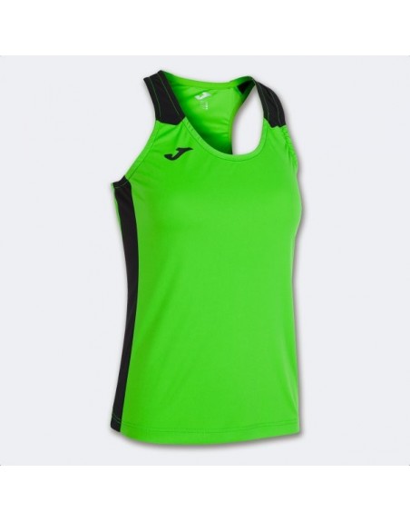 RECORD II TANK TOP FLUOR GREEN BLACK