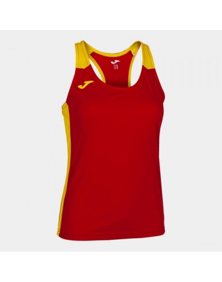 RECORD II TANK TOP RED YELLOW